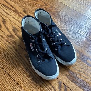 Superga black high top sneakers